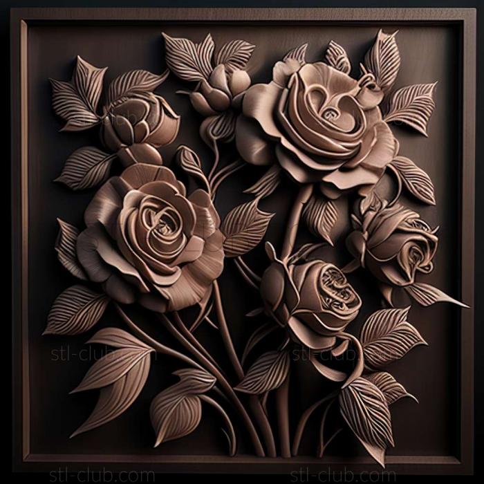 3D model roses (STL)